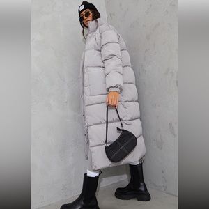 Sold Brand New Tall Gray Long puffer coat‼️